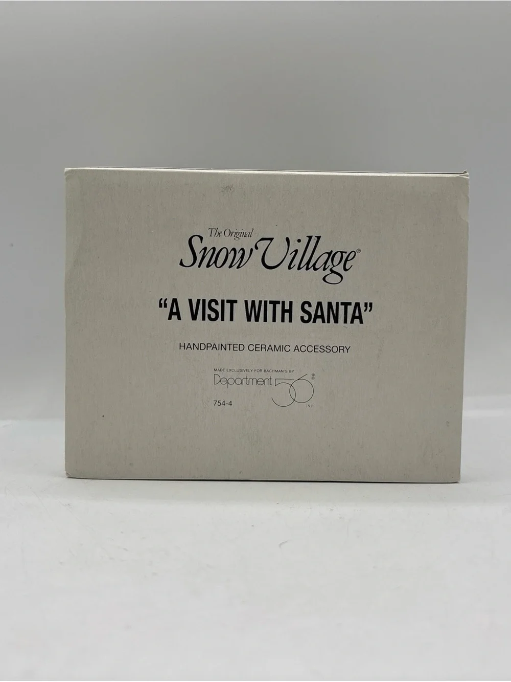 Department 56 1995 Vintage Original Snow Village A Visit With Santa 7544 Retired